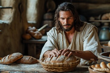 Jesus Bakes Bread Generative AI