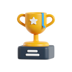 trophy 3d icon illustration