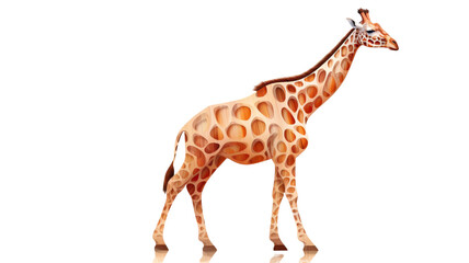 AI generative giraffe isolated on white background