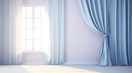 Fototapeta premium Gradient empty room wall model, minimalist interior, podium 3D product display