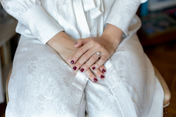novia, boda, falda, mano, anillas, mujer, amor, nupcial, par, ceremonia, manicura, beldad, casado,...