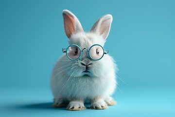 Bunny in Glasses: A Cute and Trendy Easter Photo Generative AI