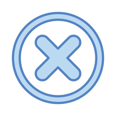 Wrong icon isolate white background vector stock illustration