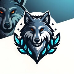 Logo illustration animal wolf, illustration 3d render.
