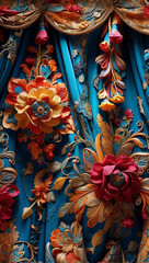 Fototapeta premium unique and diverse array of curtains with its own vivid color scheme and intricate patterns