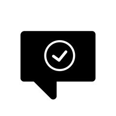 Check mark vector icon. Approval illustration symbol. ok sign or logo.