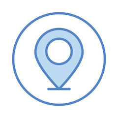 Location icon isolate white background vector stock illustration