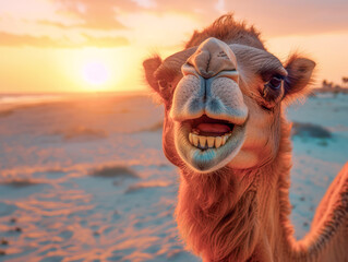 camel in the desert