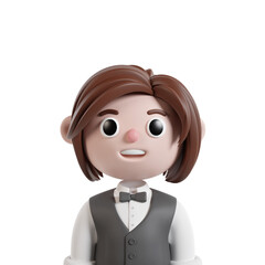 waiter 3d avatar