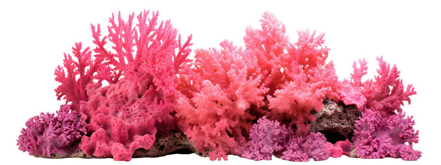 Pink coral reef cut out