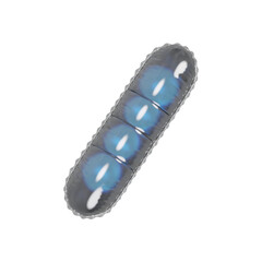 3D bluish spotty helium balloon 