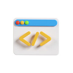 web programing 3d icon