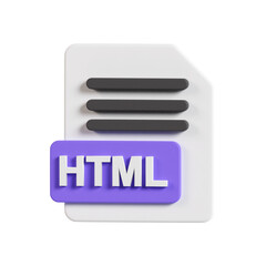 html 3d icon