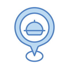 Restaurant Location icon isolate white background vector stock illustration