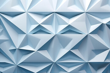 Obraz premium .Futuristic 3D Wall Art, Light Blue & White Geometric Cubes Pattern