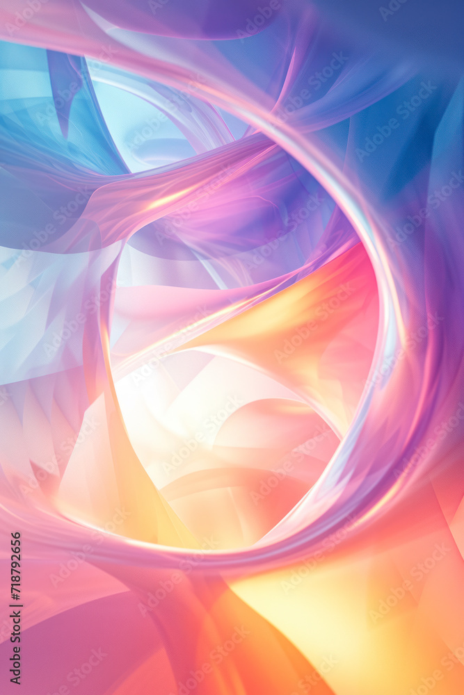 Poster vertical a mesmerizing 3d abstract multicolor visualization.