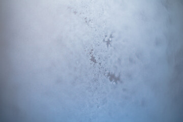 frost patterns on frozen glass