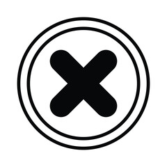 Obraz premium Wrong icon isolate white background vector stock illustration