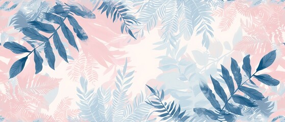 Fototapeta premium Colorful seamless pattern with leaves