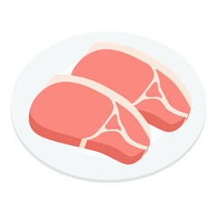 豚ロース肉のイラスト