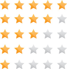 Obraz premium Five star icon collection. Vector illustration