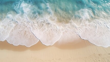Fototapeta na wymiar Beach view background, top view sand