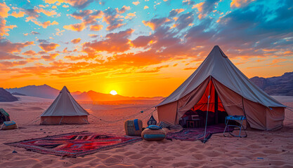 beduin camp in the desert