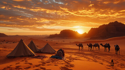 beduin camp in the desert