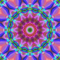 Modern floral ornament. Creative mandala. Color Raster illustration. For Wallpaper, print, fashion. Carpet designs patterns Persian relief