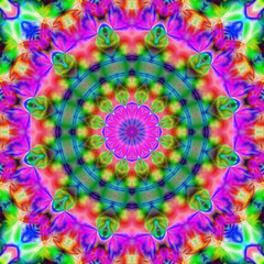 Modern floral ornament. Creative mandala. Color Raster illustration. For Wallpaper, print, fashion. Carpet designs patterns Persian relief