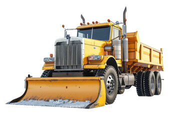 Snowplow Truck Isolated on Transparent Background