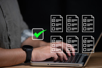 Document management system DMS and standard quality control, ISO certified document concept,Human Resources HR management Recruitment Employment concept