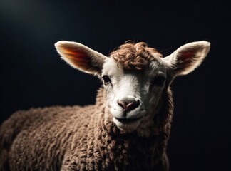 Obraz premium Studio Lamb on a Stygian Stage