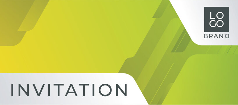 Invitation card template. Modern corporate design set. Abstract wavy lines pattern in premium green. Creative stripe vector collection for business background, upcoming professional events