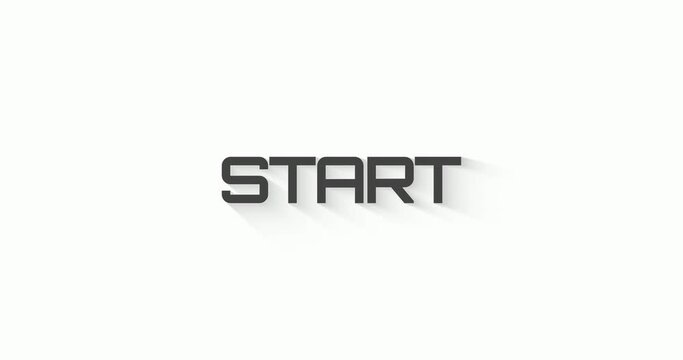 Start text animation on white background