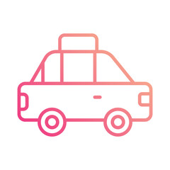 Obraz premium Taxi icon isolate white background vector stock illustration