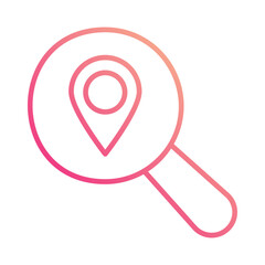 Search Location icon isolate white background vector stock illustration