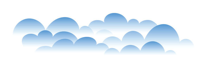 Drawing clouds isolated on white background, vector design	