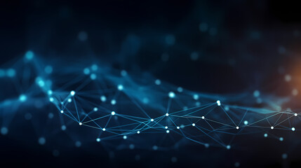 Obraz premium Abstract background of future network technology and network connections
