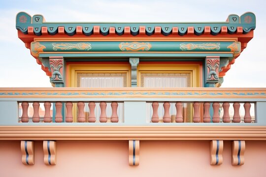 ornate wroughtiron details on a pueblo revival balcony