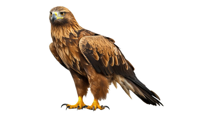 golden eagle isolated on white background