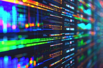 Obraz premium Abstract Colourful Background, Data Transfer on cloud internet concept. Generative AI