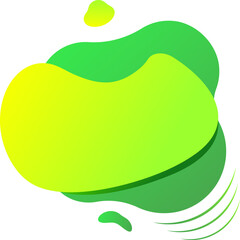 Fototapeta premium vector abstract fluid liquid elements with gradient neon colors, offer, speech bubble, yellow, green