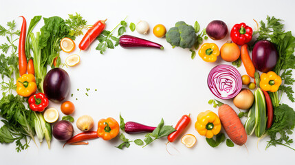 Colorful composition of vegetables