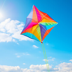Colorful kite flying