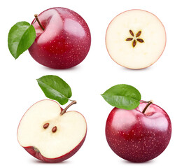 Red apple isolated on white background
