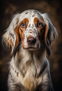 Portrait of english setter dog