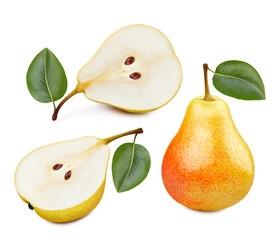 Fresh organic pears isolated