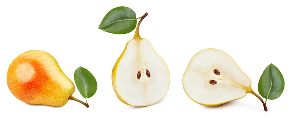 Fresh organic pears isolated