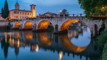 Photo sur Plexiglas Ponte Vecchio Evening view of the San Martino
